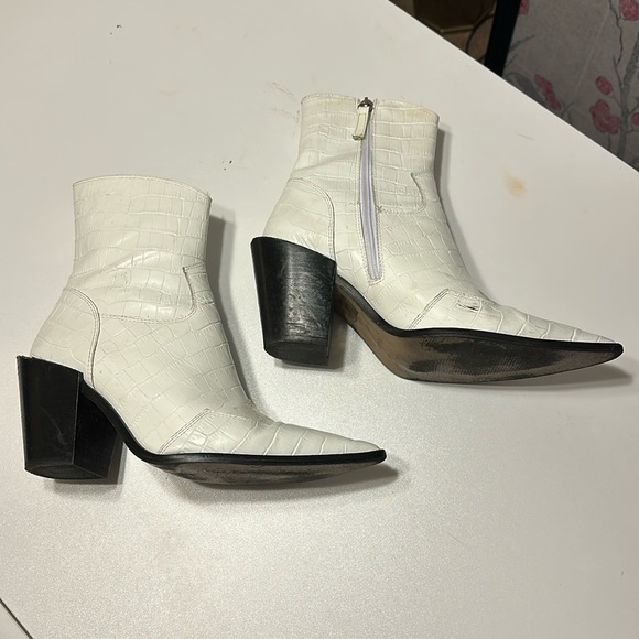 Top Shop White Gator Cowboy Boots size 40 - Picture 5 of 8